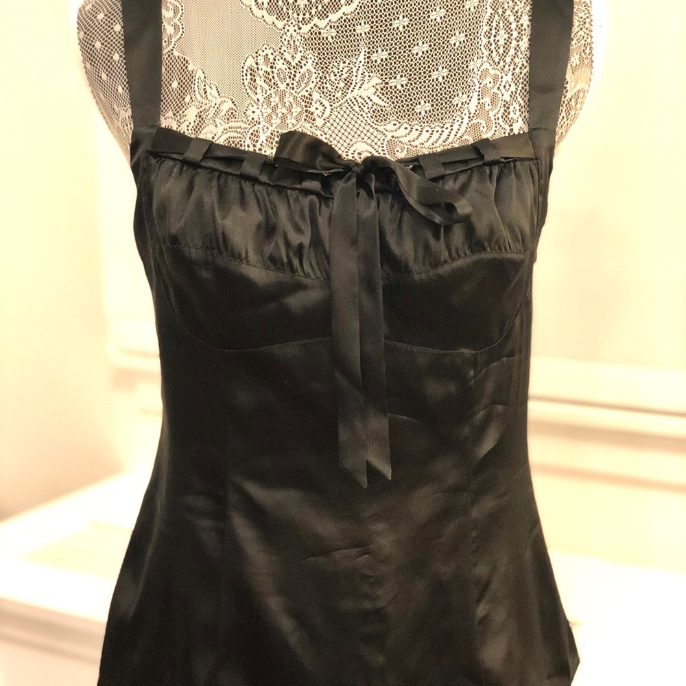 INC Black Silky Tank Top Size Small NWT